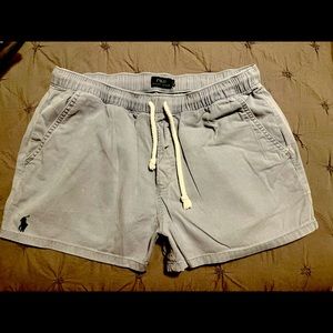 RALPH LAUREN POLO shorts drawstring blue with navy blue pony size Small worn 1x